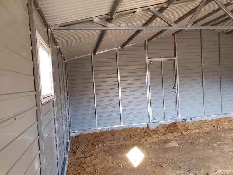 Plechová garáž 9x6 - přístřešek 1x6 - výklopná vrata - TS627 - foto 5