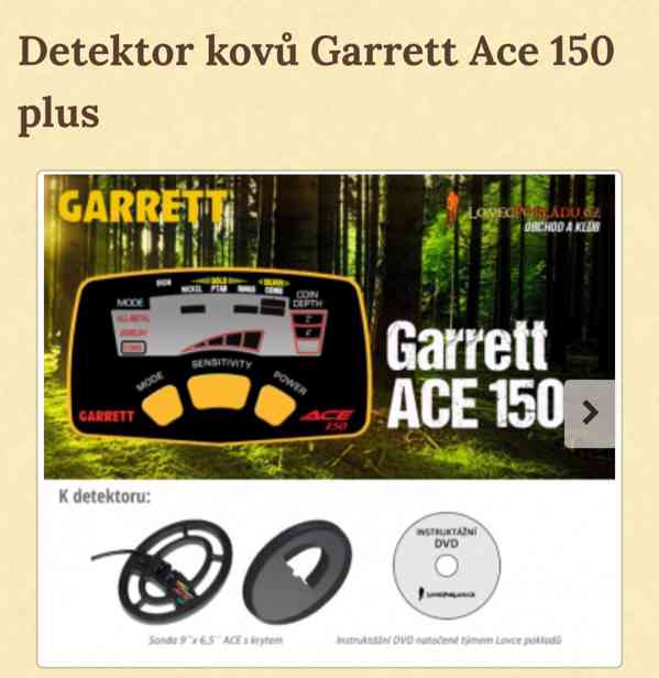 Detektor kovu Garret Ace 150 - foto 7