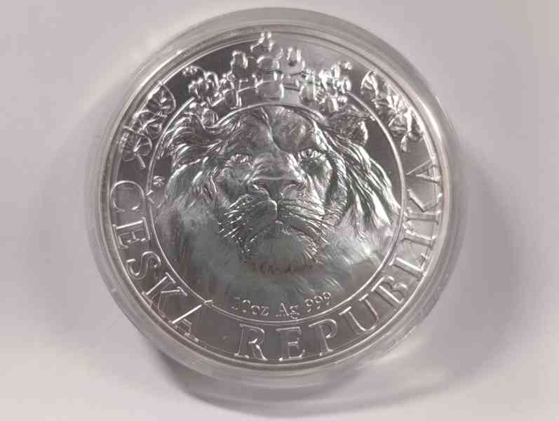 Stříbrná 10 oz investiční mince Český lev 2022 stand, 311gr. - foto 10