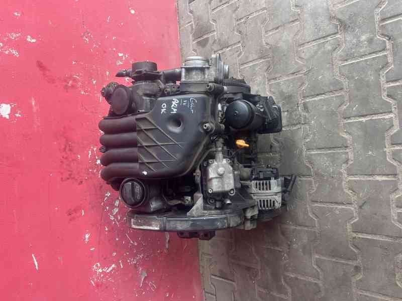 Motor 1,9SDI AQM 50KW VW Golf IV kompletní motor - foto 1