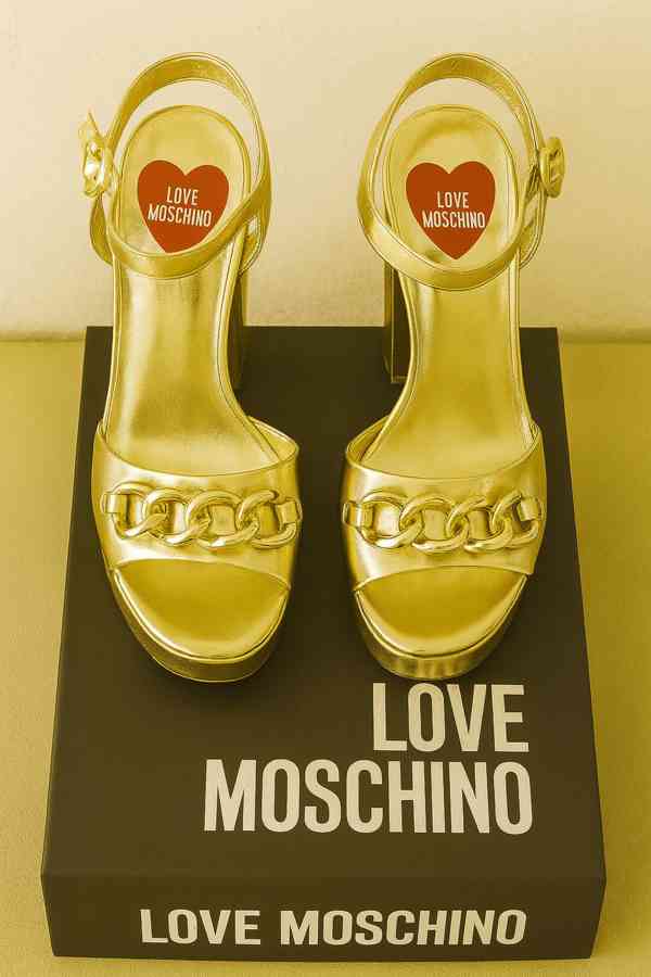 Originál Love Moschino zlaté sandály! - foto 2