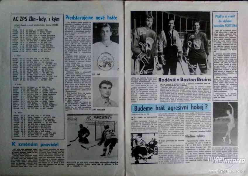 AC ZPS Zlín - hokejové noviny září 1990 - foto 2