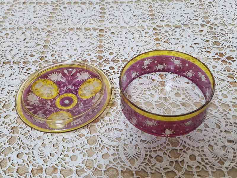 Luxusní bohatě broušená Dóza s lazurou - foto 6