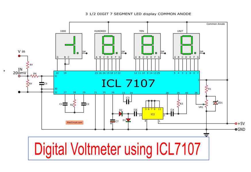 ICL7107 - voltmetr s LED - foto 2