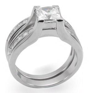 Snubní a zásnubní prsteny - set stříbrný - Stříbro 925 z USA - foto 7