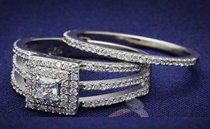 Snubní a zásnubní prsteny - set stříbrný - Stříbro 925 z USA - foto 8