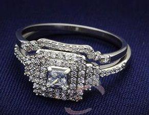 Snubní a zásnubní prsteny - set stříbrný - Stříbro 925 z USA - foto 10