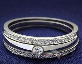 Snubní a zásnubní prsteny - set stříbrný - Stříbro 925 z USA - foto 12