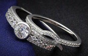Snubní a zásnubní prsteny - set stříbrný - Stříbro 925 z USA - foto 13