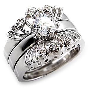 Snubní a zásnubní prsteny - set stříbrný - Stříbro 925 z USA - foto 18