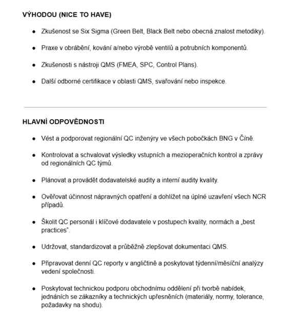 Vedoucí kvality (Čech/Slovák) v Shenzhenu - foto 3