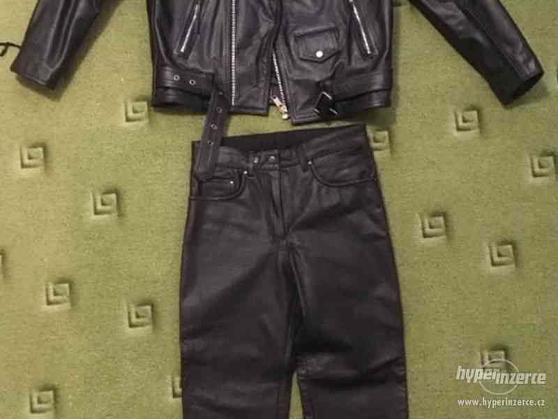 Kombinézy, komplety: Kožená bunda + kalhoty na motorku