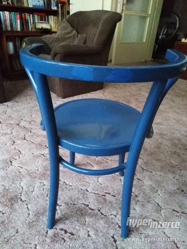 Modrá židle THONET - foto 2