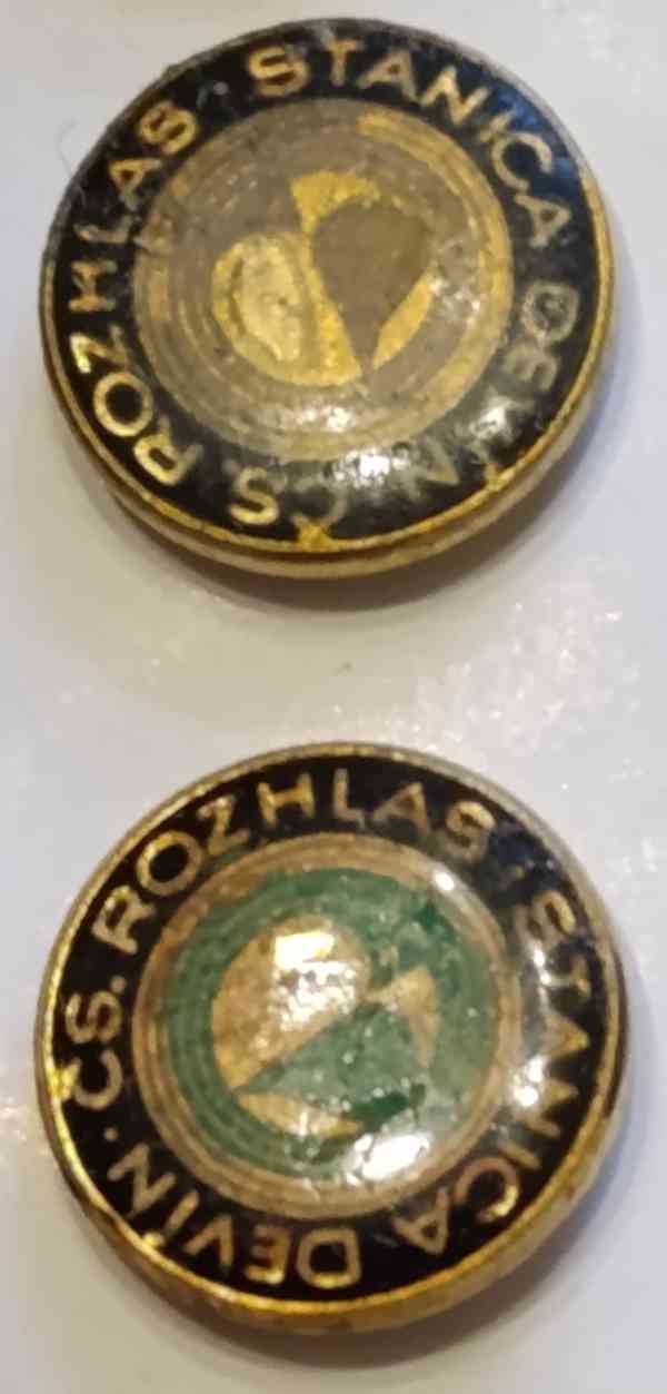 Sada 3 sběratelských odznaků Čs. Rozhlas Stanica Devín - foto 2