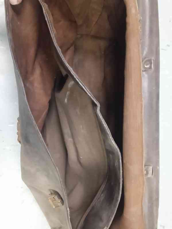 Historická koženková taška, zámeček. - foto 4