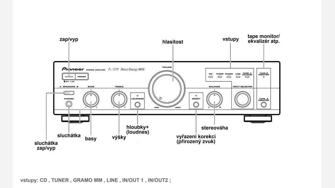 Pioneer A-109  Hi-Fi zesilovač  - foto 10