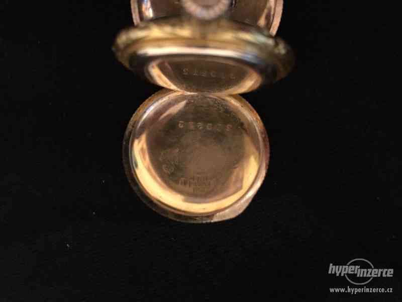 Zlaté kapesní hodinky s brilianty - foto 3