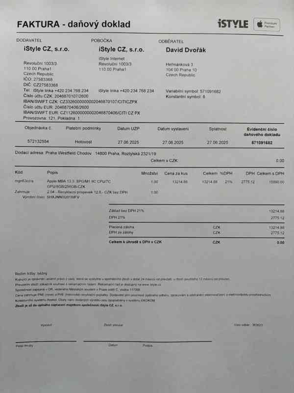 MacBook Air M1 jako nový, záruka, kompletní balení - foto 11