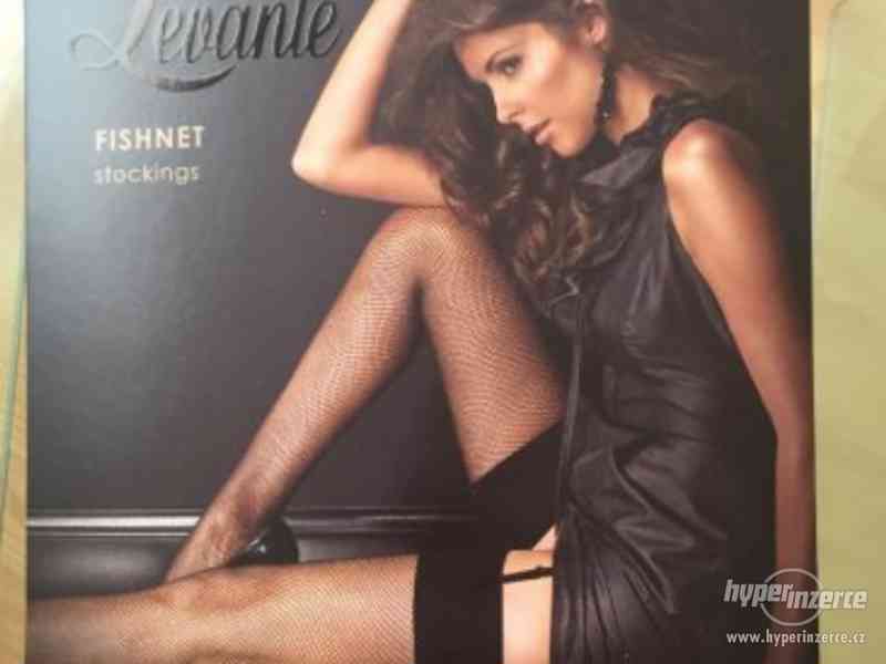 síťované černé samodržící punčochy - foto 1