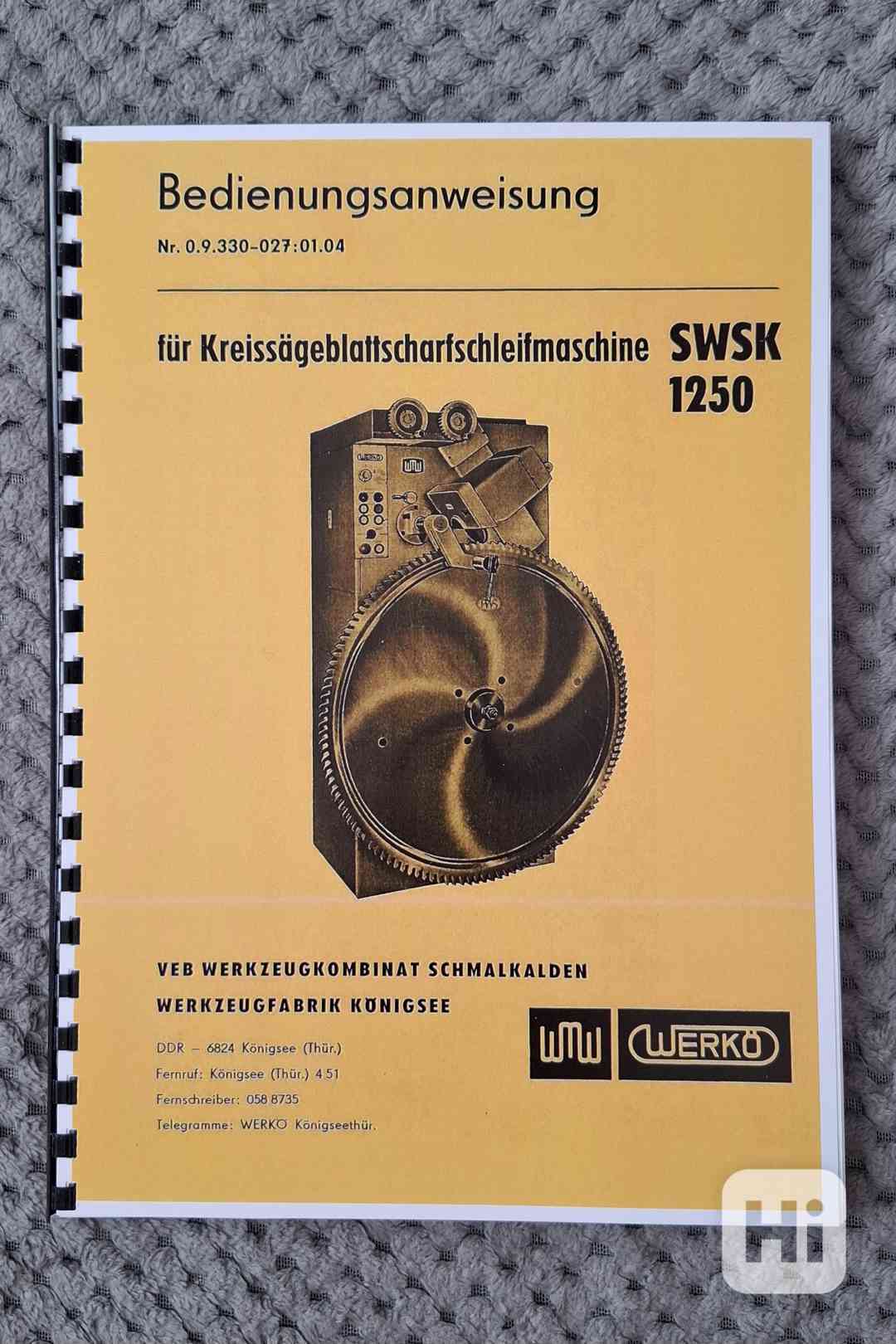 Návod brusky na pily SWSK-1250 - foto 1