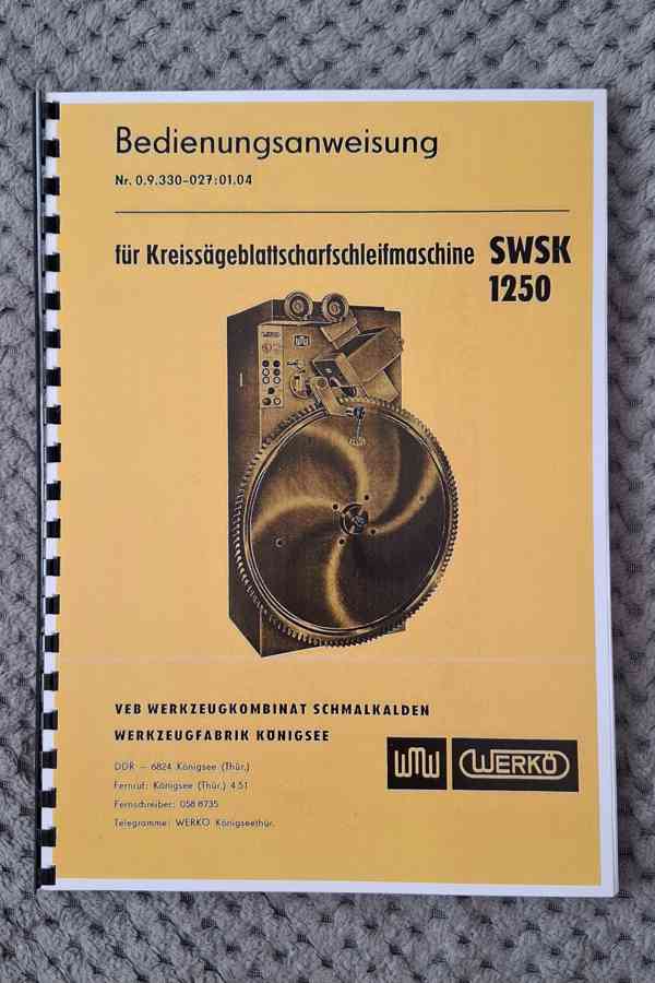 Návod brusky na pily SWSK-1250 - foto 1