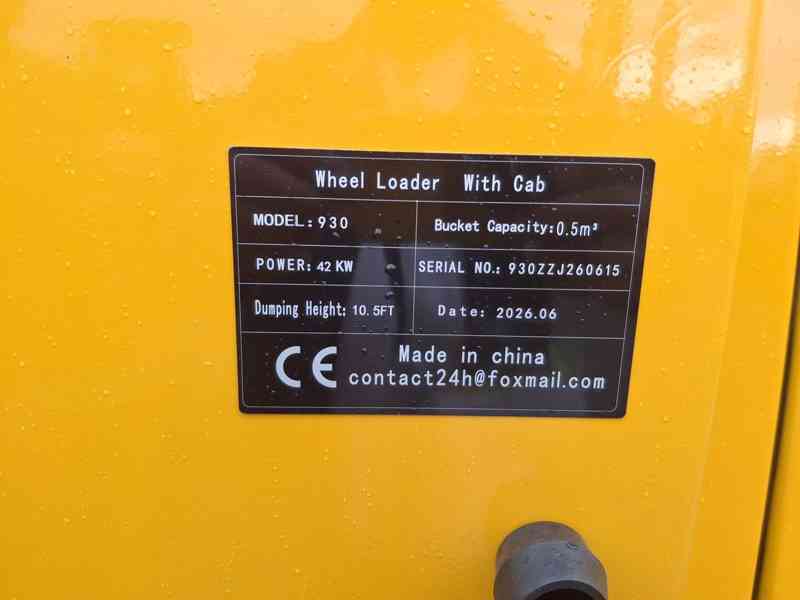 Kolový nakladač Captok CK930 42 kW / 57 HP, 4×4 - foto 4
