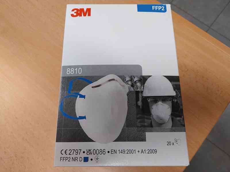 Respirátor mušlového tvaru FFP2, 3M 8810 Nový - foto 2