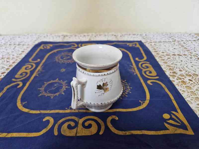 Sbírkový secesní porcelánový Hrnek Mušlák - foto 4