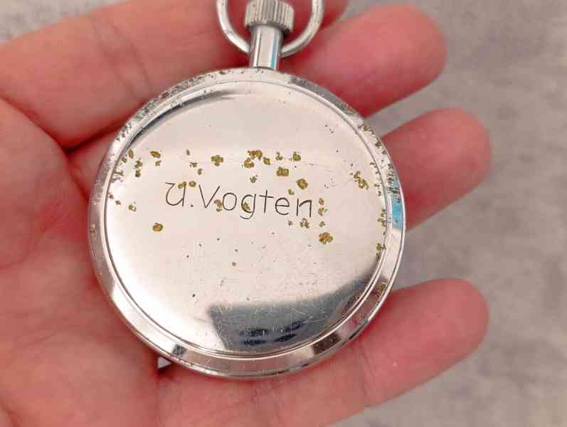 Zajímavé staré německé kapesní stopky Junghans 1/10s. - foto 16