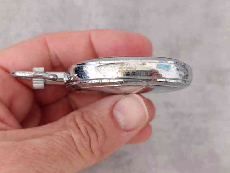 Zajímavé staré německé kapesní stopky Junghans 1/10s. - foto 11