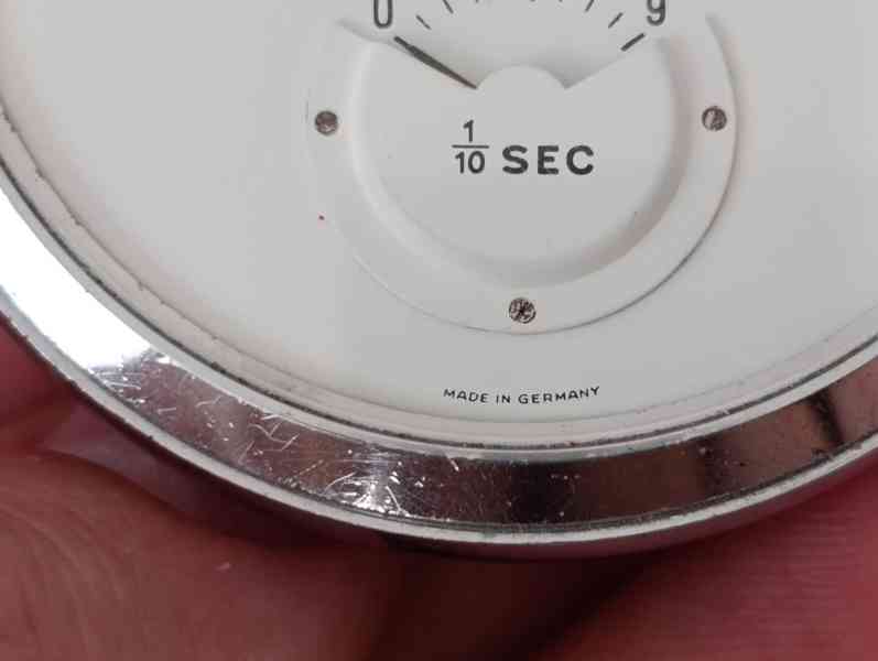 Zajímavé staré německé kapesní stopky Junghans 1/10s. - foto 19