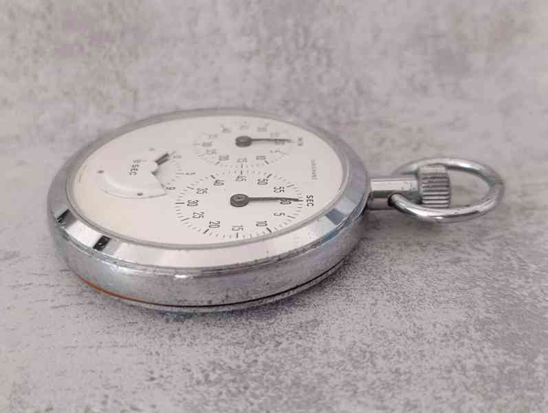 Zajímavé staré německé kapesní stopky Junghans 1/10s. - foto 9