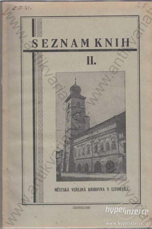 Seznam knih II. 1929 - foto 1