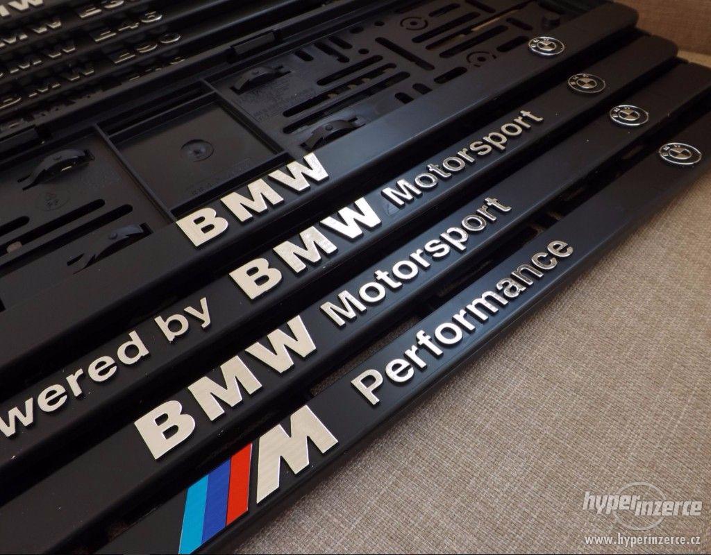BMW podložky pod SPZ s 3D písmem a chromovým potiskem - foto 1