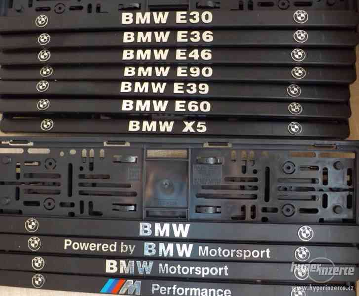 BMW podložky pod SPZ s 3D písmem a chromovým potiskem - foto 2