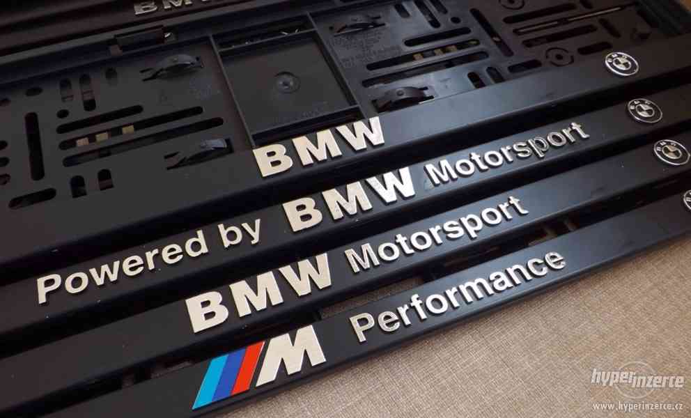 BMW podložky pod SPZ s 3D písmem a chromovým potiskem - foto 3