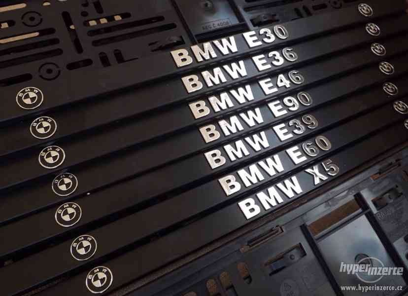 BMW podložky pod SPZ s 3D písmem a chromovým potiskem - foto 4