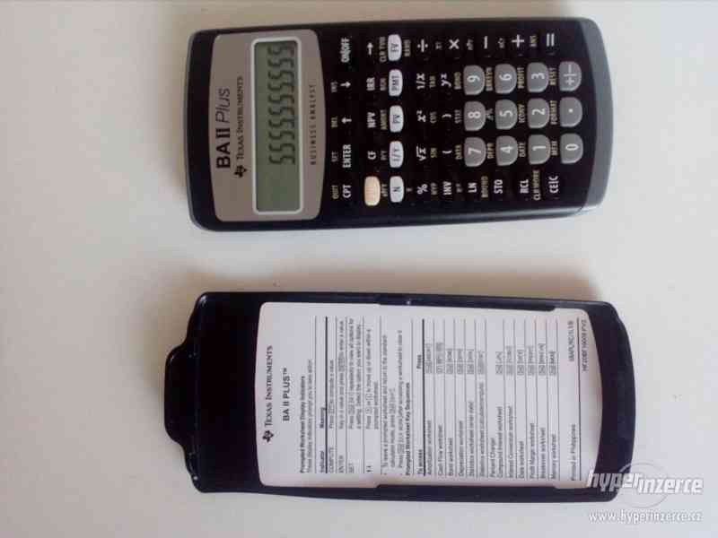 Prodám kalkulačku Texas Instruments BA II Plus - foto 1