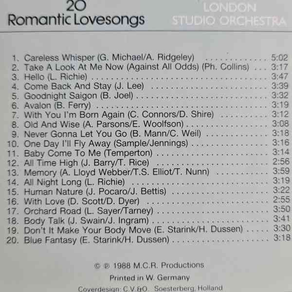CD - NEVER GONNA LET YOU GO / 20 Romantic Lovesongs - foto 2