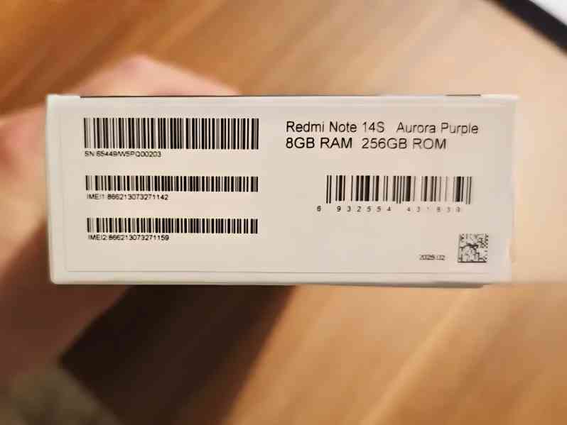 NOVÝ ZÁRUKA Xiaomi REDMI Note 14S 8/256GB - foto 2