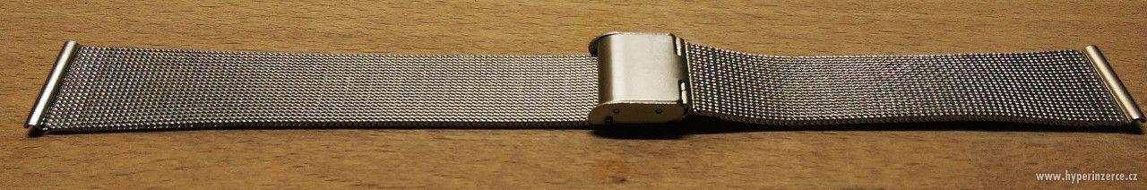 kovový pletený řemínek k hodinkám 18 mm - foto 1
