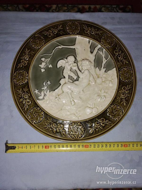 Keramický talíř - antické umění - přelom století - foto 1