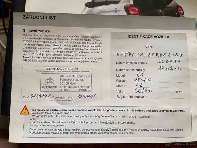 Citroën C1 1,2   i 1.maj.koupeno ČR - foto 3