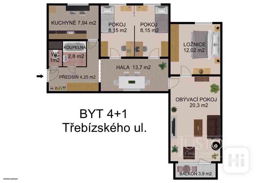 Prodej 4+1, 78 m², Písek - Třebízského - foto 9