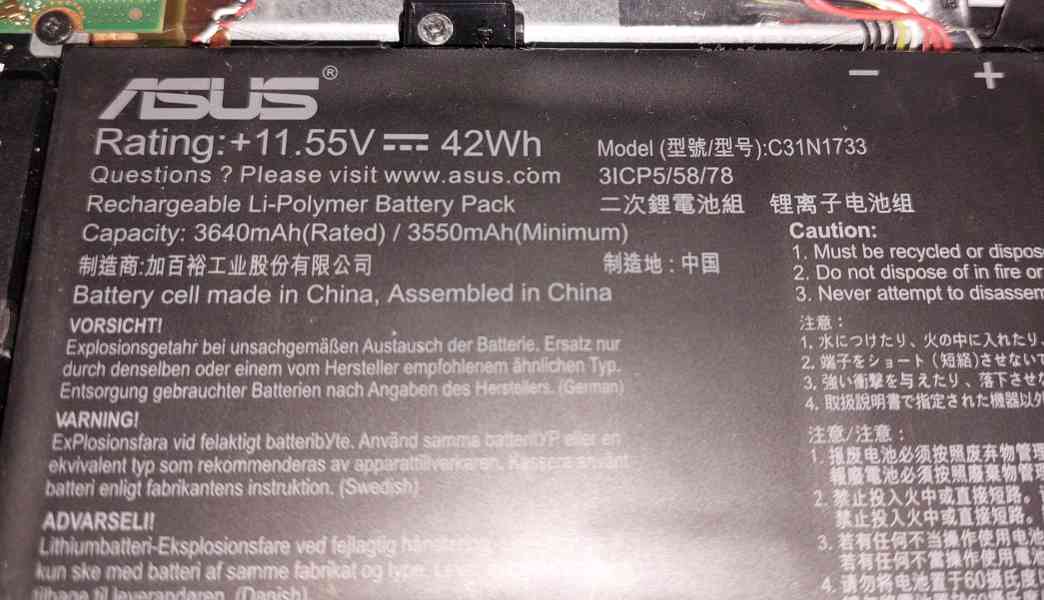 Prodam baterii C31N1733 pro ASUS TP412F - foto 2