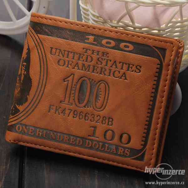 Pánská peněženka / peněženka 100 dolarovka - nová, záruka - foto 3