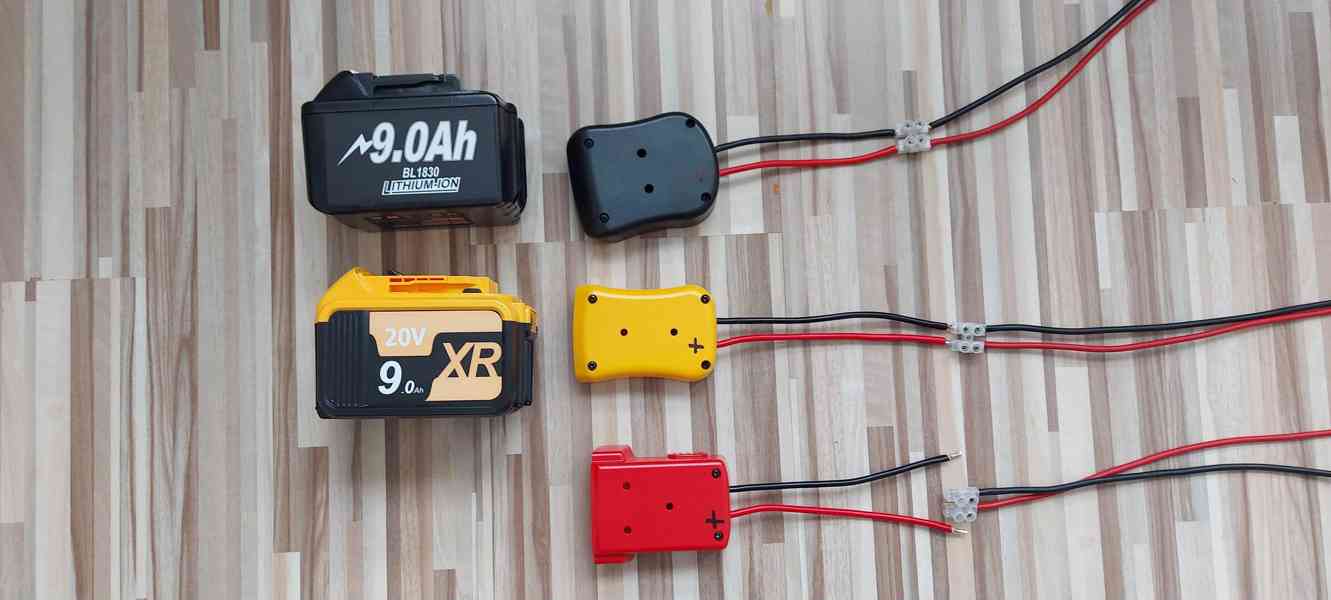 Startovací kabely+redukce pro Aku batrii Makita 18V-20V - foto 5