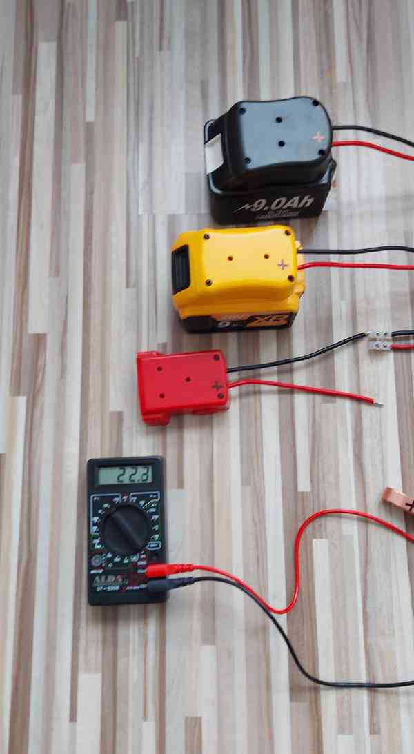 Startovací kabely+redukce pro Aku batrii Makita 18V-20V - foto 12