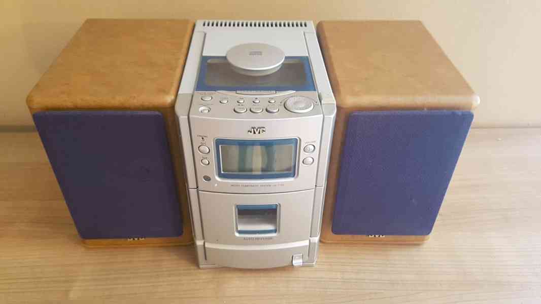 JVC věž radio, CD, audiokazeta, reproduktory - foto 3