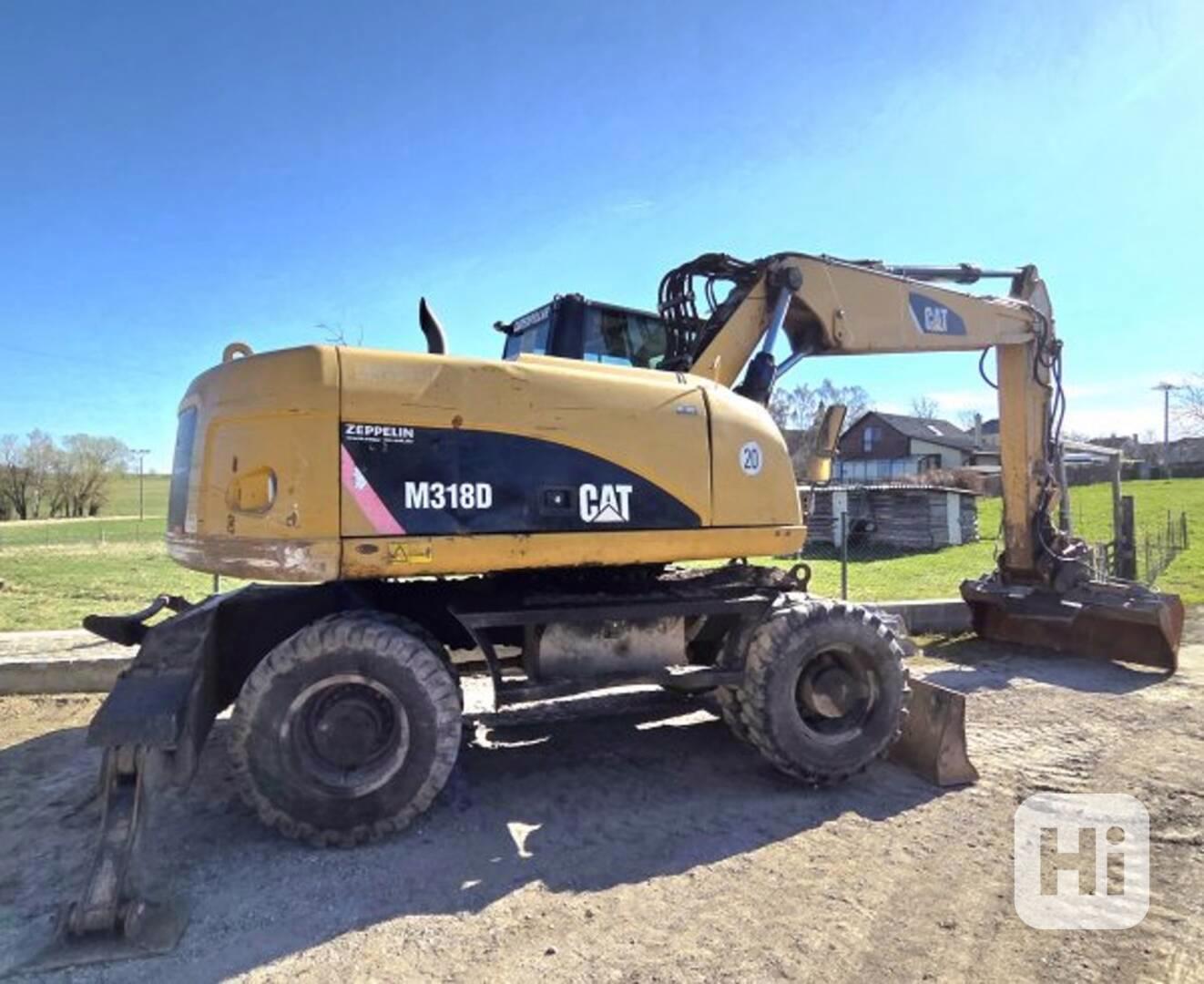 19t bagr opěry SPZ CAT M318 svahovka+3 lopaty - foto 1